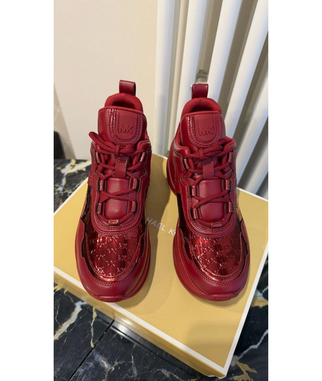 MICHAEL KORS Бордовые кроссовки, фото 3