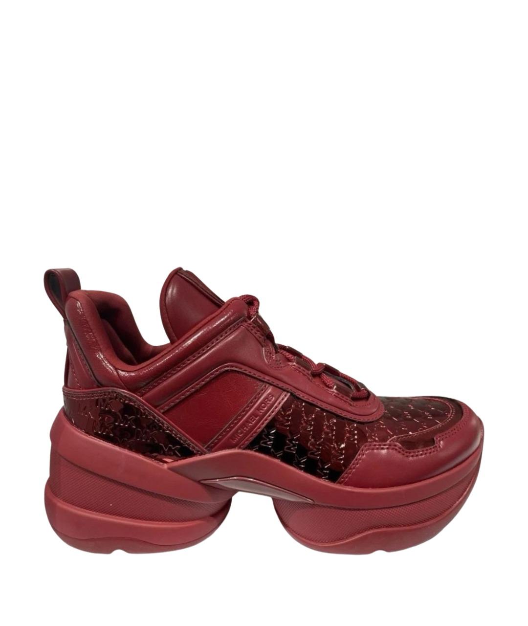 MICHAEL KORS Бордовые кроссовки, фото 1