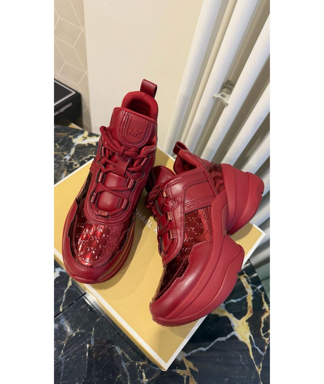 MICHAEL KORS Бордовые кроссовки, фото 8