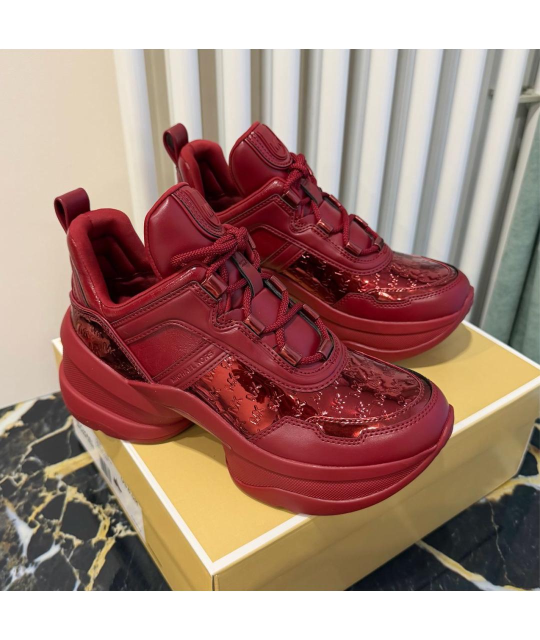 MICHAEL KORS Бордовые кроссовки, фото 2