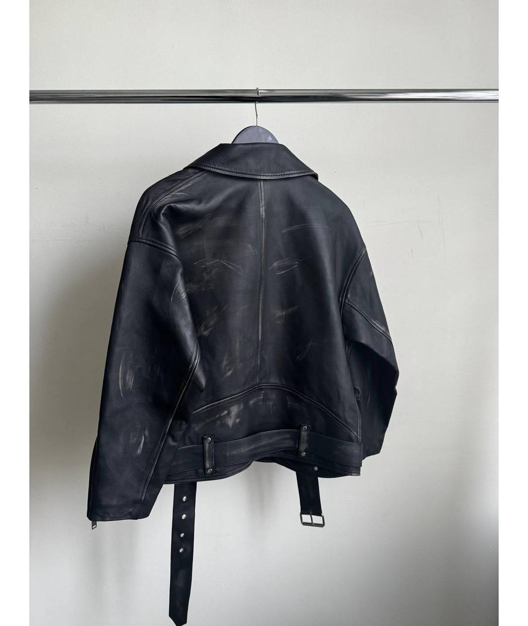 BATS Черная кожаная куртка, фото 2