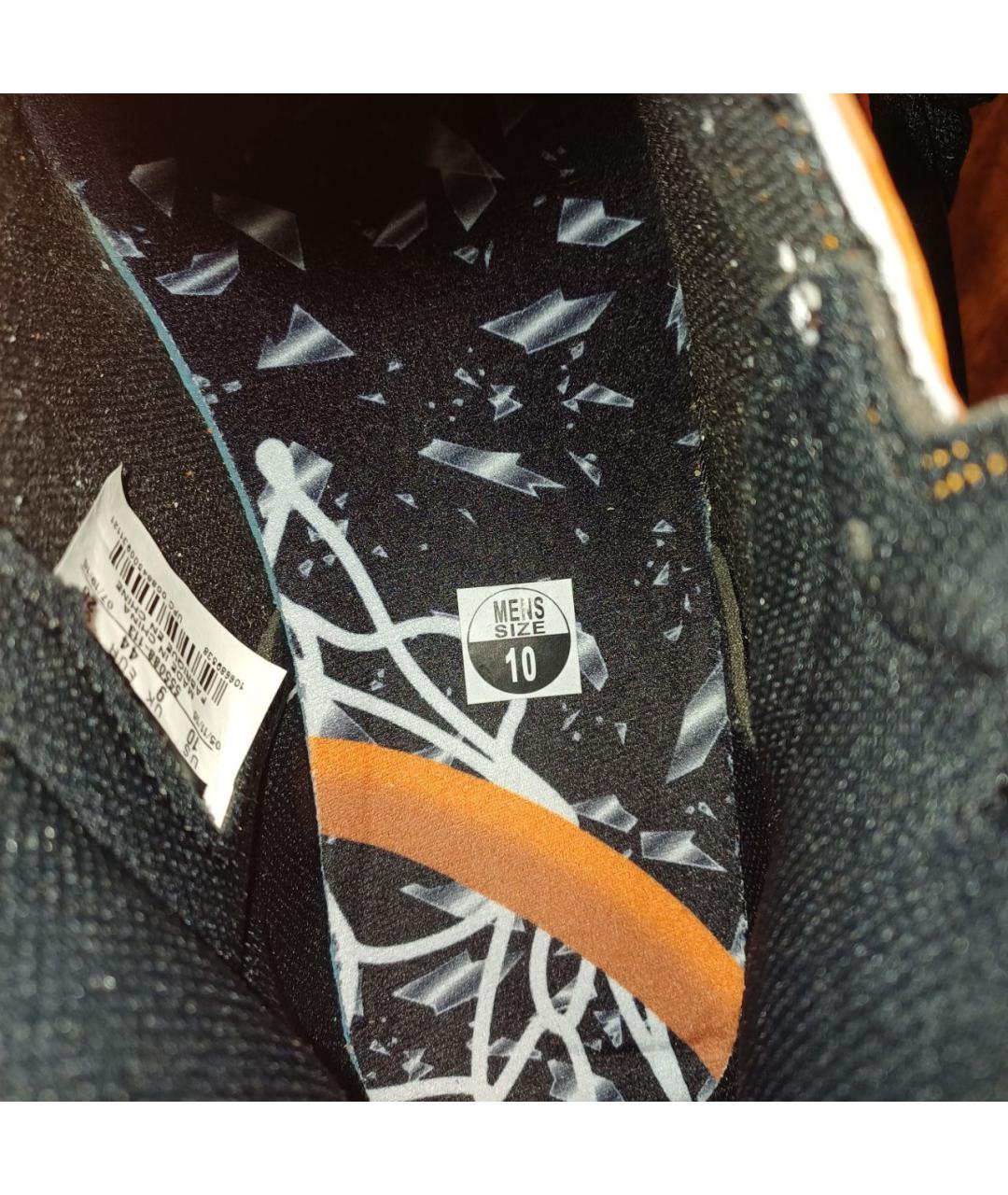 JORDAN Оранжевое кожаные высокие кроссовки / кеды, фото 6