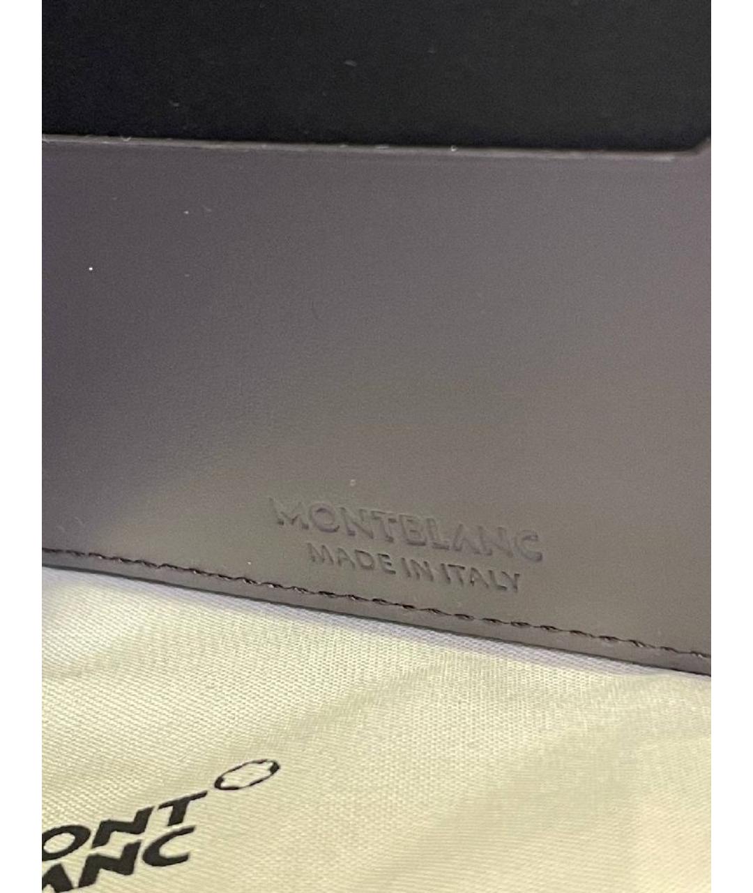 MONTBLANC Серый кожаный кошелек, фото 5