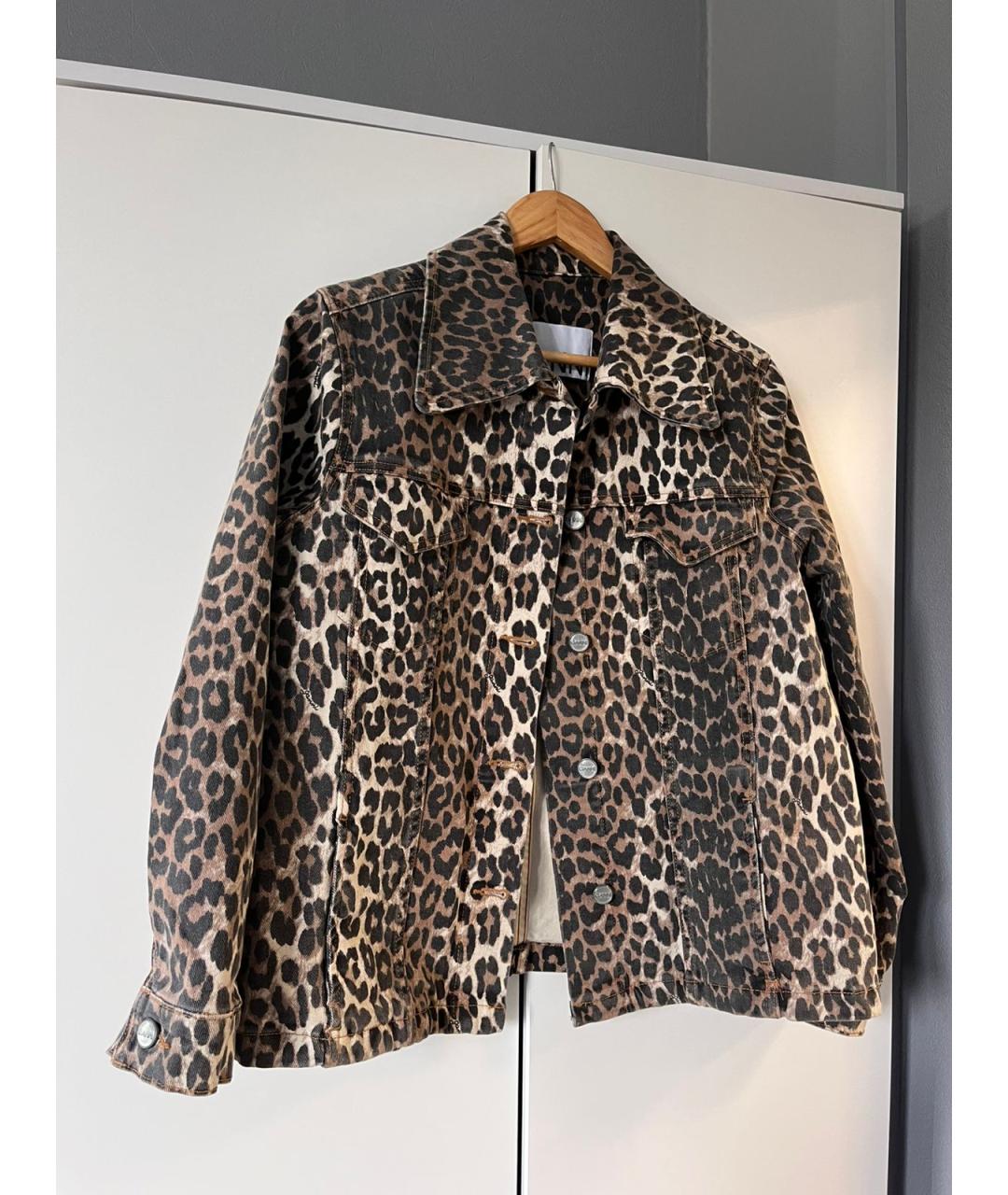 GANNI Коричневая хлопковая куртка, фото 4