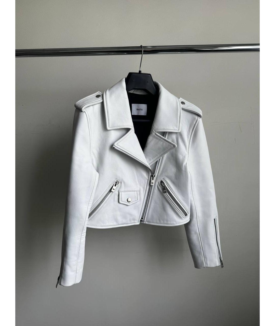 BATS Белая кожаная куртка, фото 3