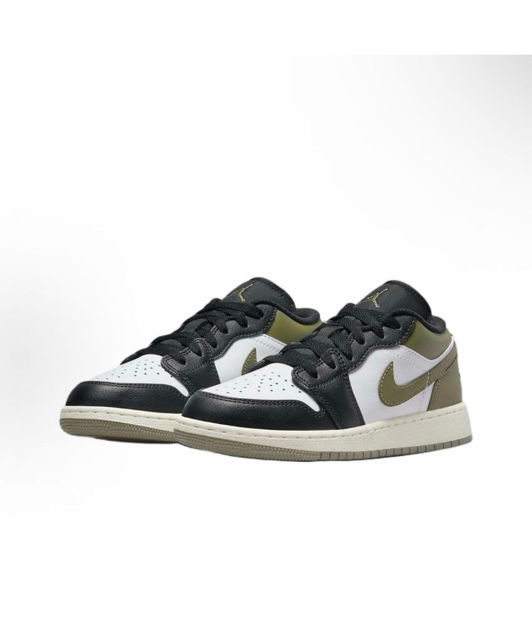 JORDAN Хаки кожаные кеды, фото 3