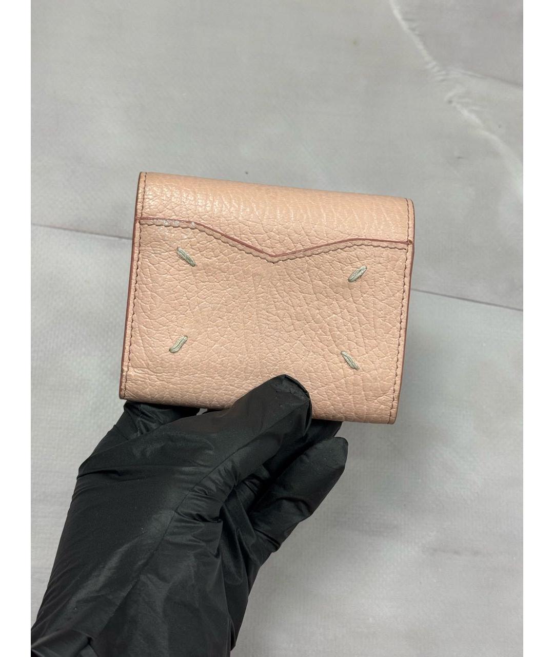 MAISON MARGIELA Коралловый кожаный кошелек, фото 3