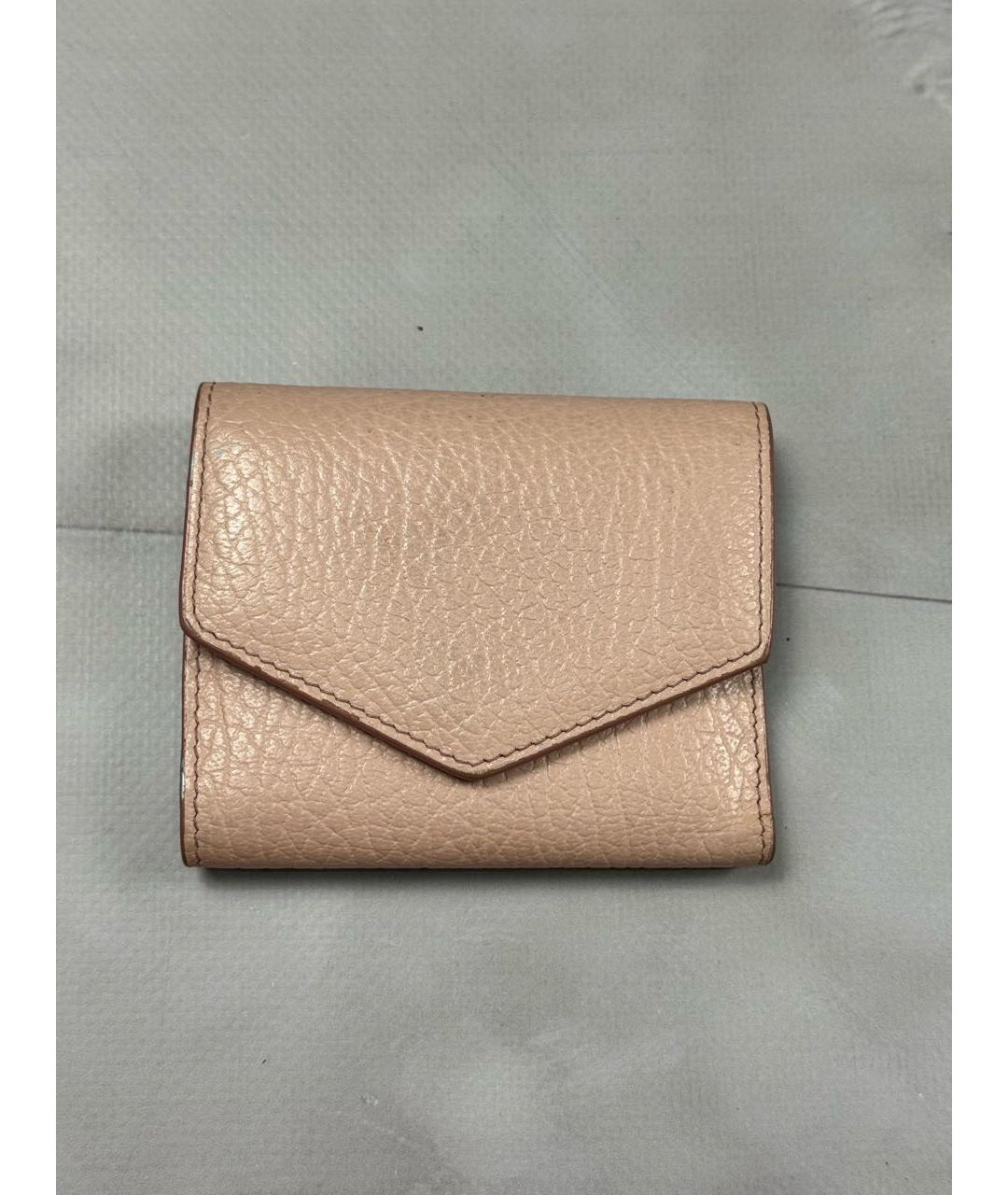 MAISON MARGIELA Коралловый кожаный кошелек, фото 8