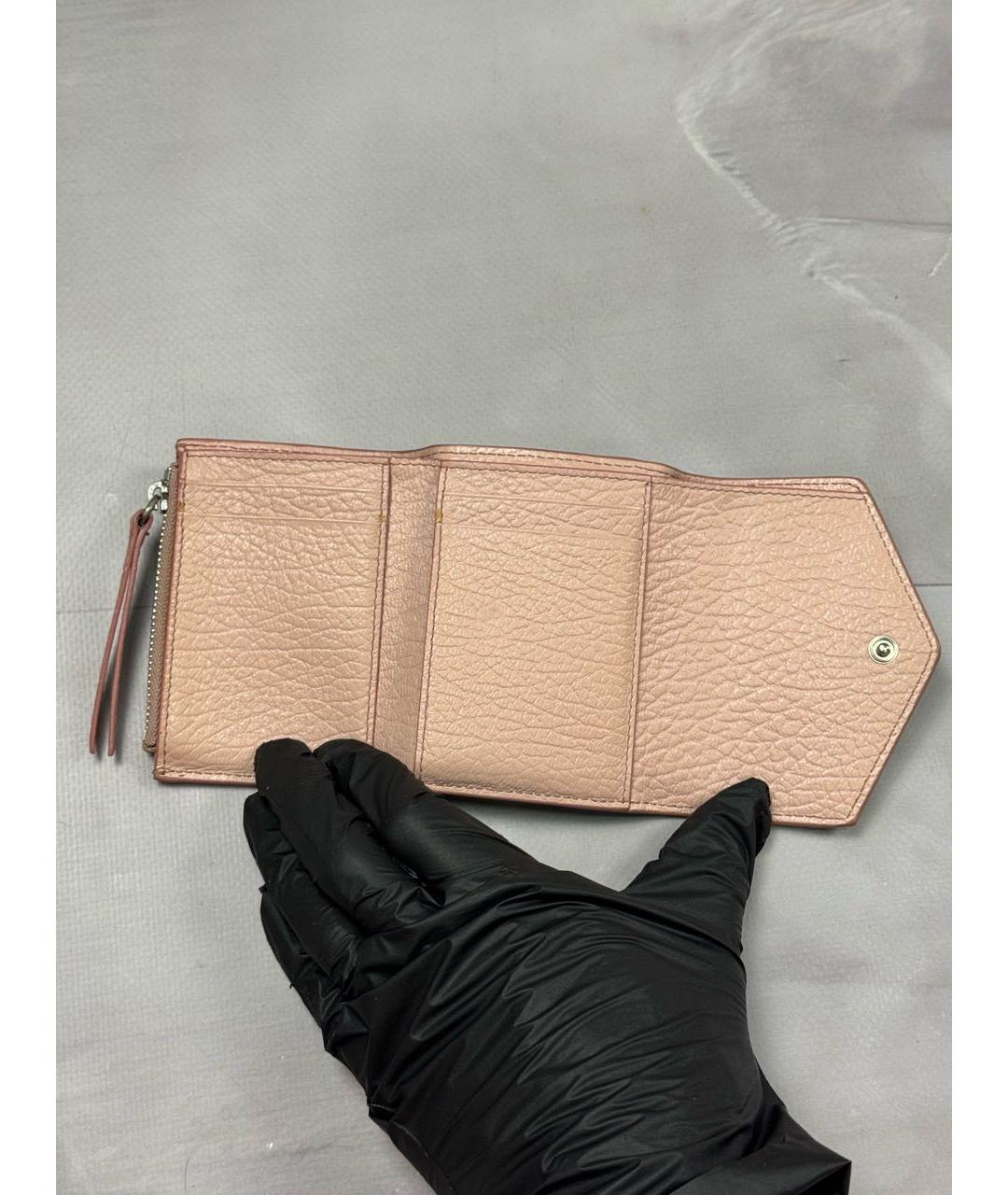 MAISON MARGIELA Коралловый кожаный кошелек, фото 4