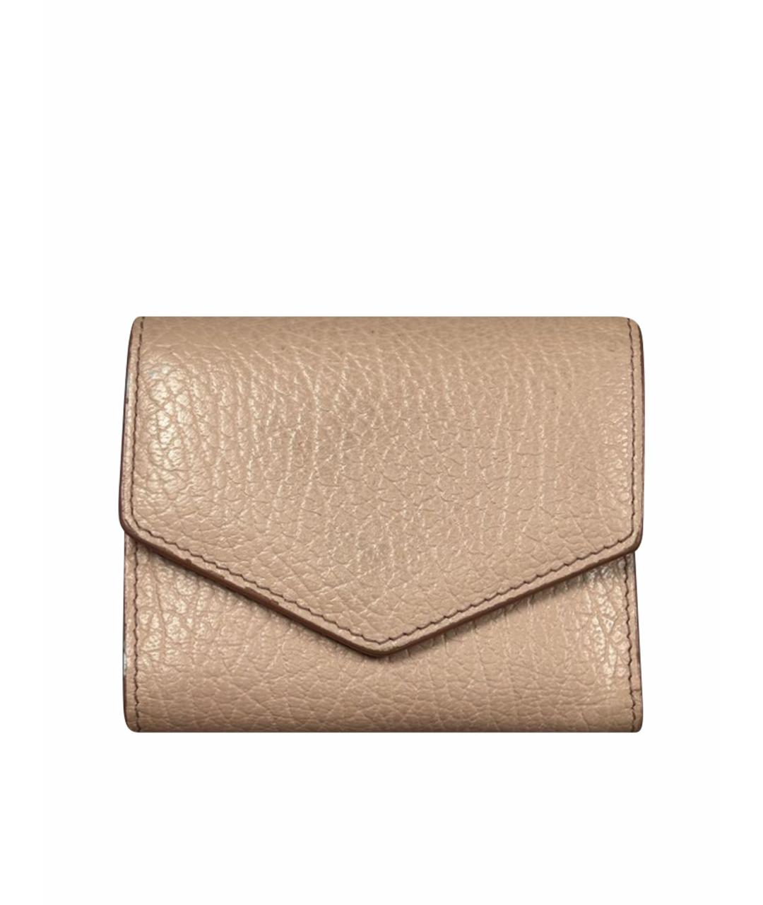 MAISON MARGIELA Коралловый кожаный кошелек, фото 1