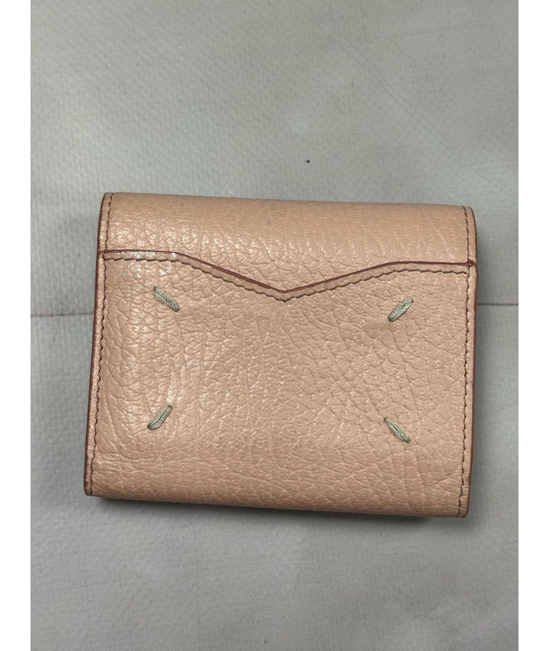 MAISON MARGIELA Коралловый кожаный кошелек, фото 2