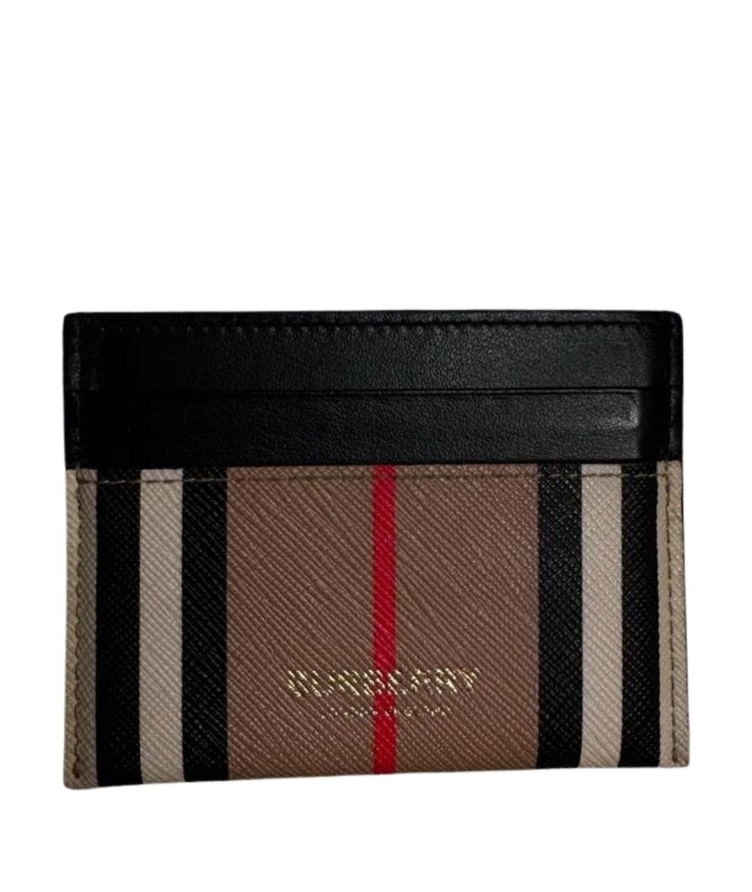 BURBERRY Коричневый кожаный кардхолдер, фото 1