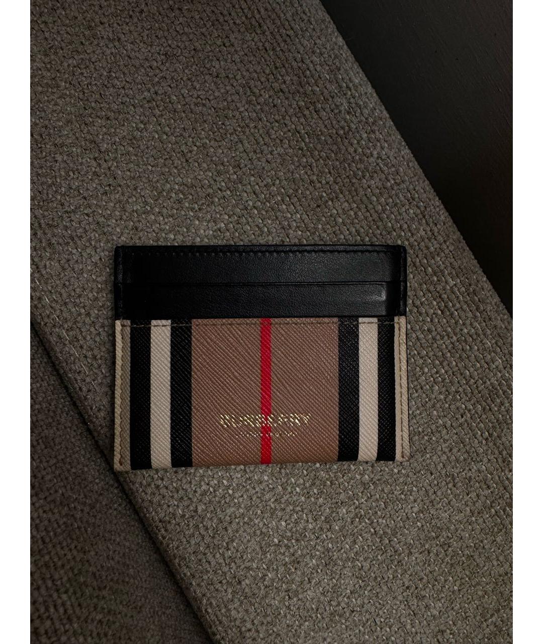 BURBERRY Коричневый кожаный кардхолдер, фото 5