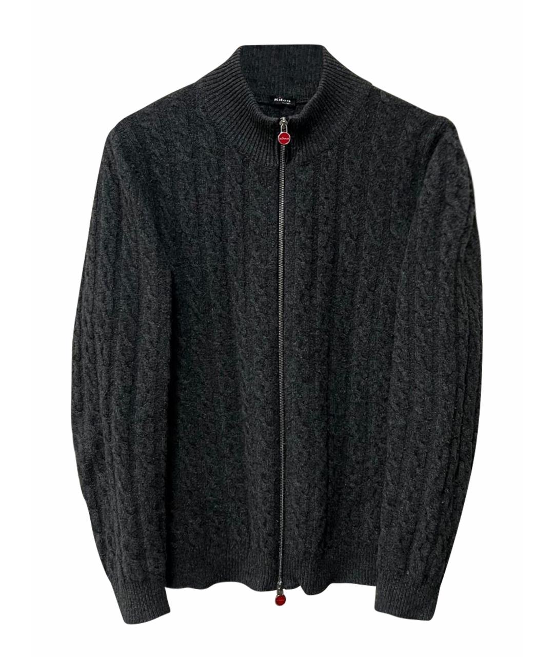 KITON Антрацитовый шерстяной кардиган, фото 1