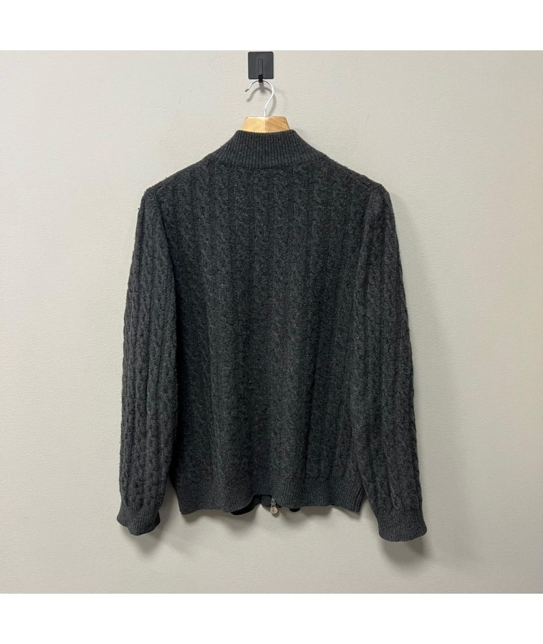 KITON Антрацитовый шерстяной кардиган, фото 3