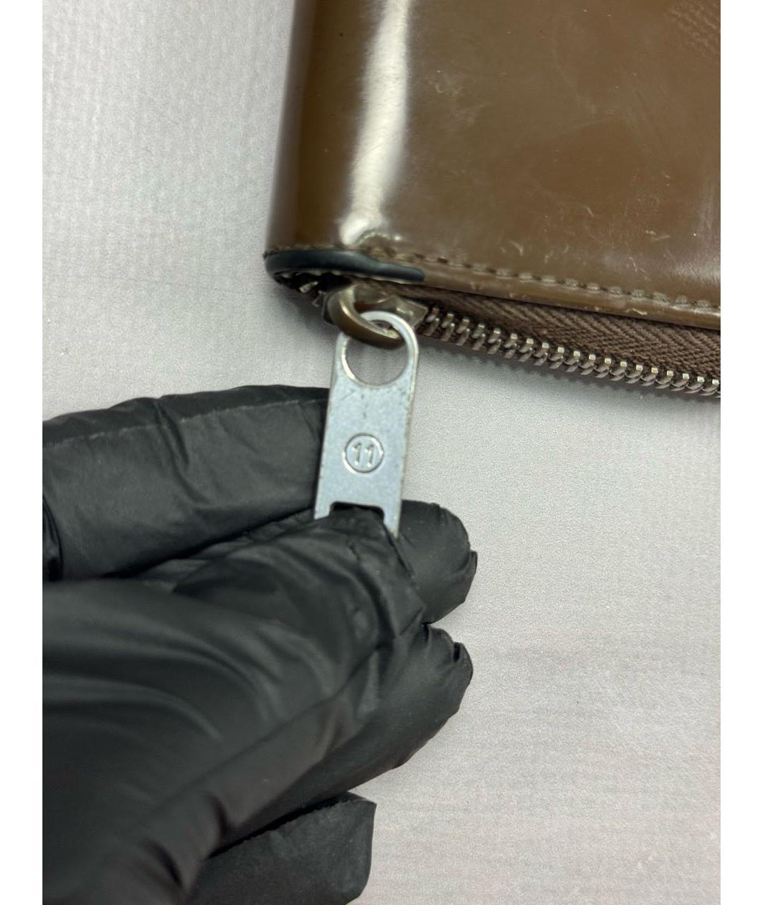 MAISON MARGIELA Коричневый кошелек из лакированной кожи, фото 4