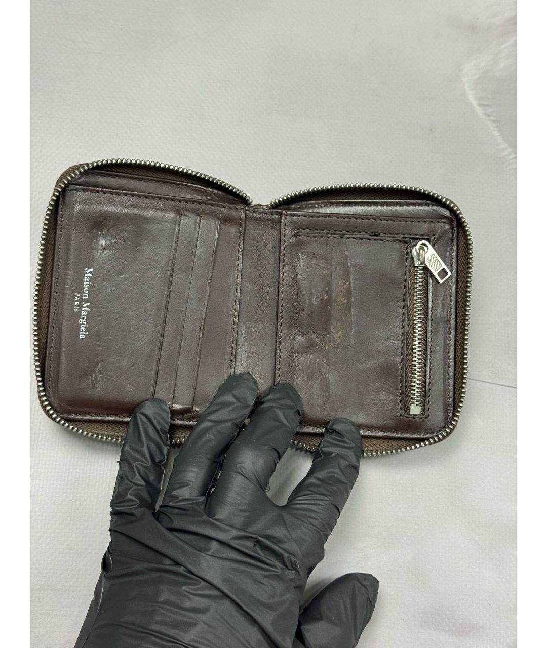 MAISON MARGIELA Коричневый кошелек из лакированной кожи, фото 5