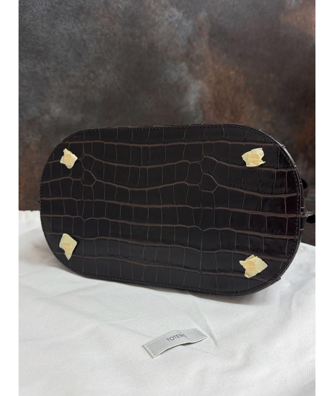 TOTEME Коричневая кожаная сумка тоут, фото 2