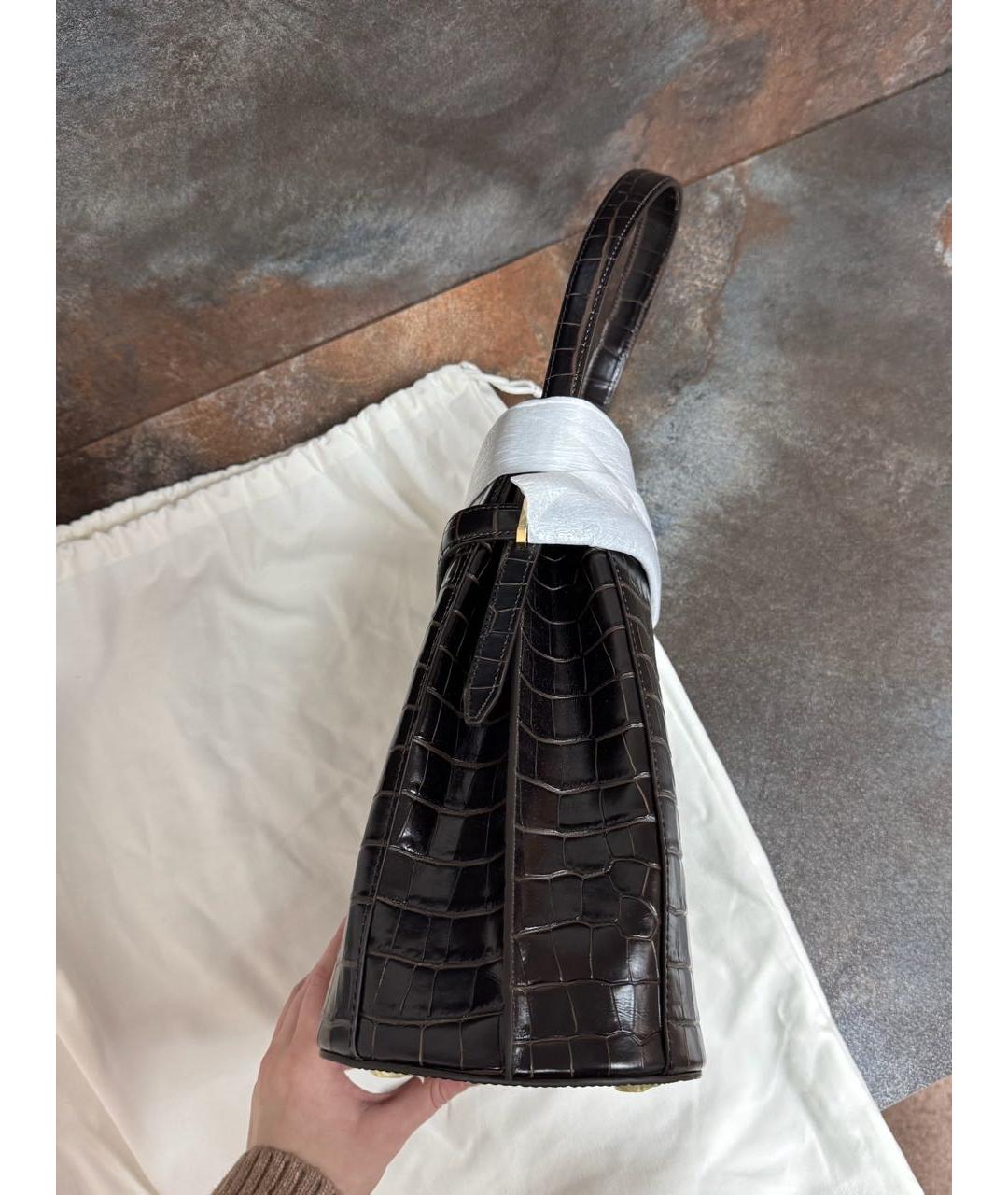 TOTEME Коричневая кожаная сумка тоут, фото 3