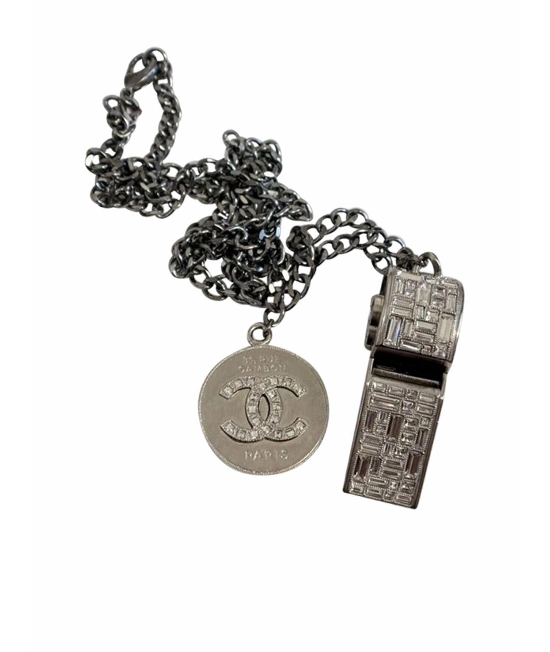 CHANEL Серебрянный металлический кулон, фото 1