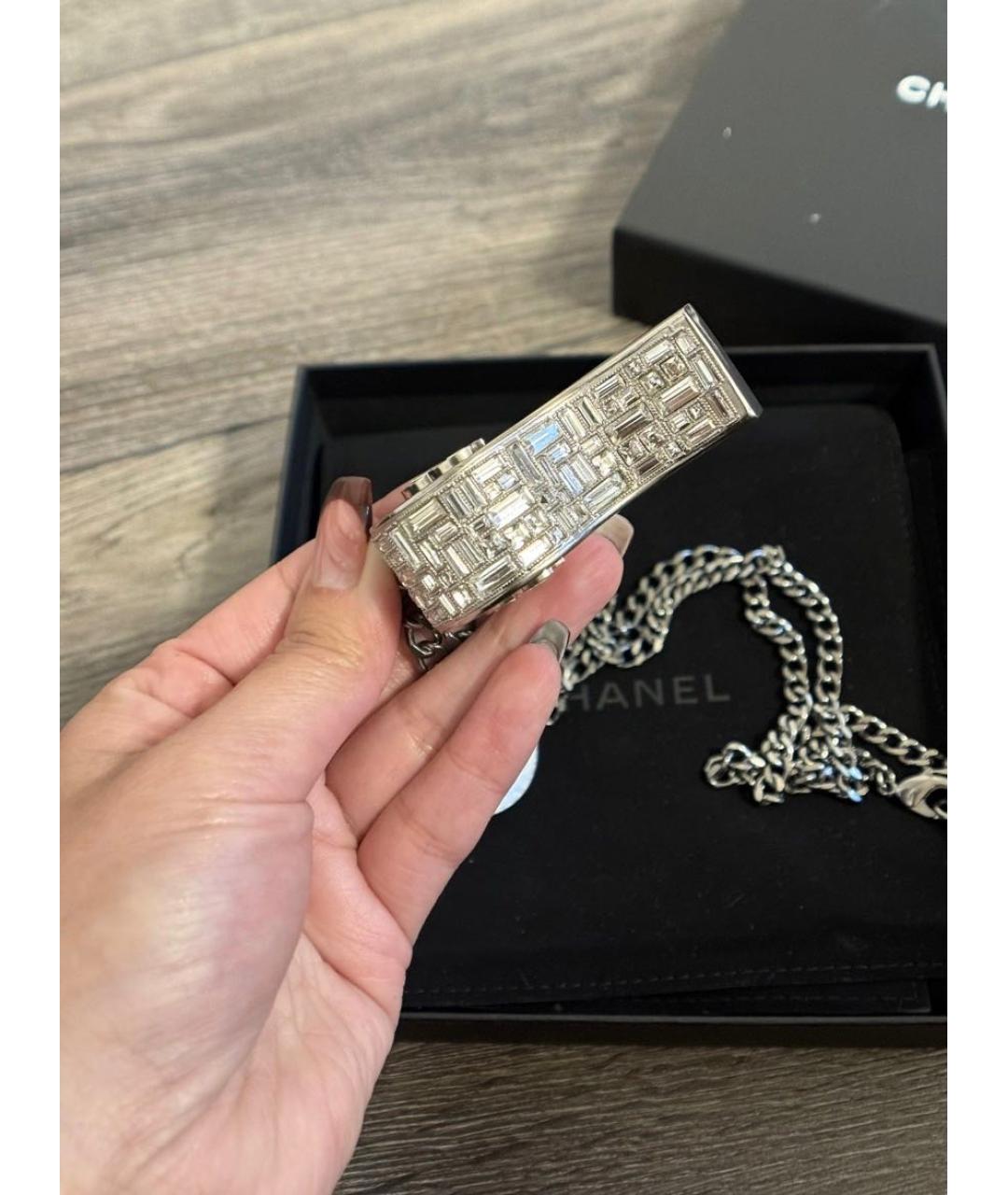 CHANEL Серебрянный металлический кулон, фото 4