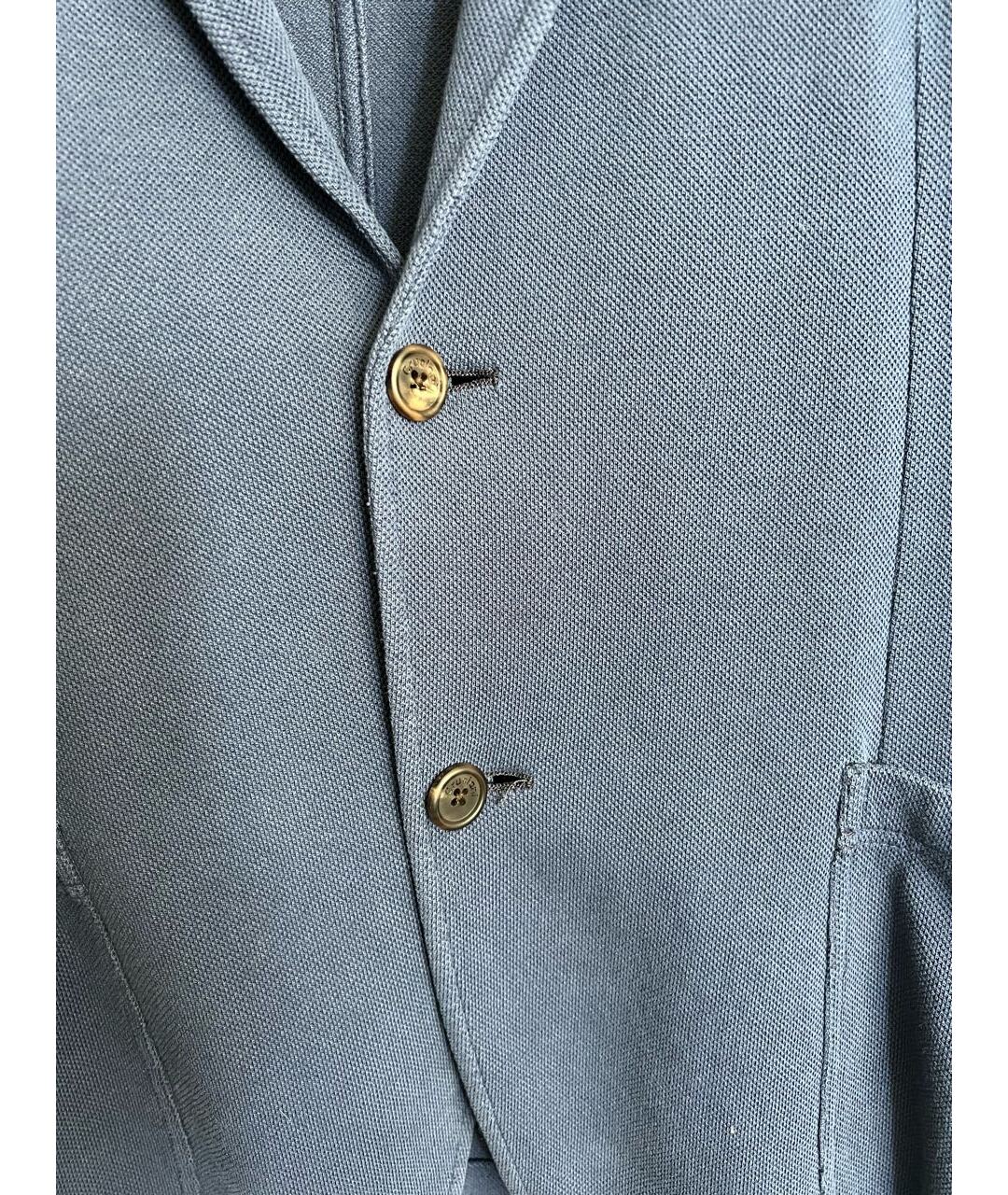 CRUCIANI Синий хлопковый пиджак, фото 4