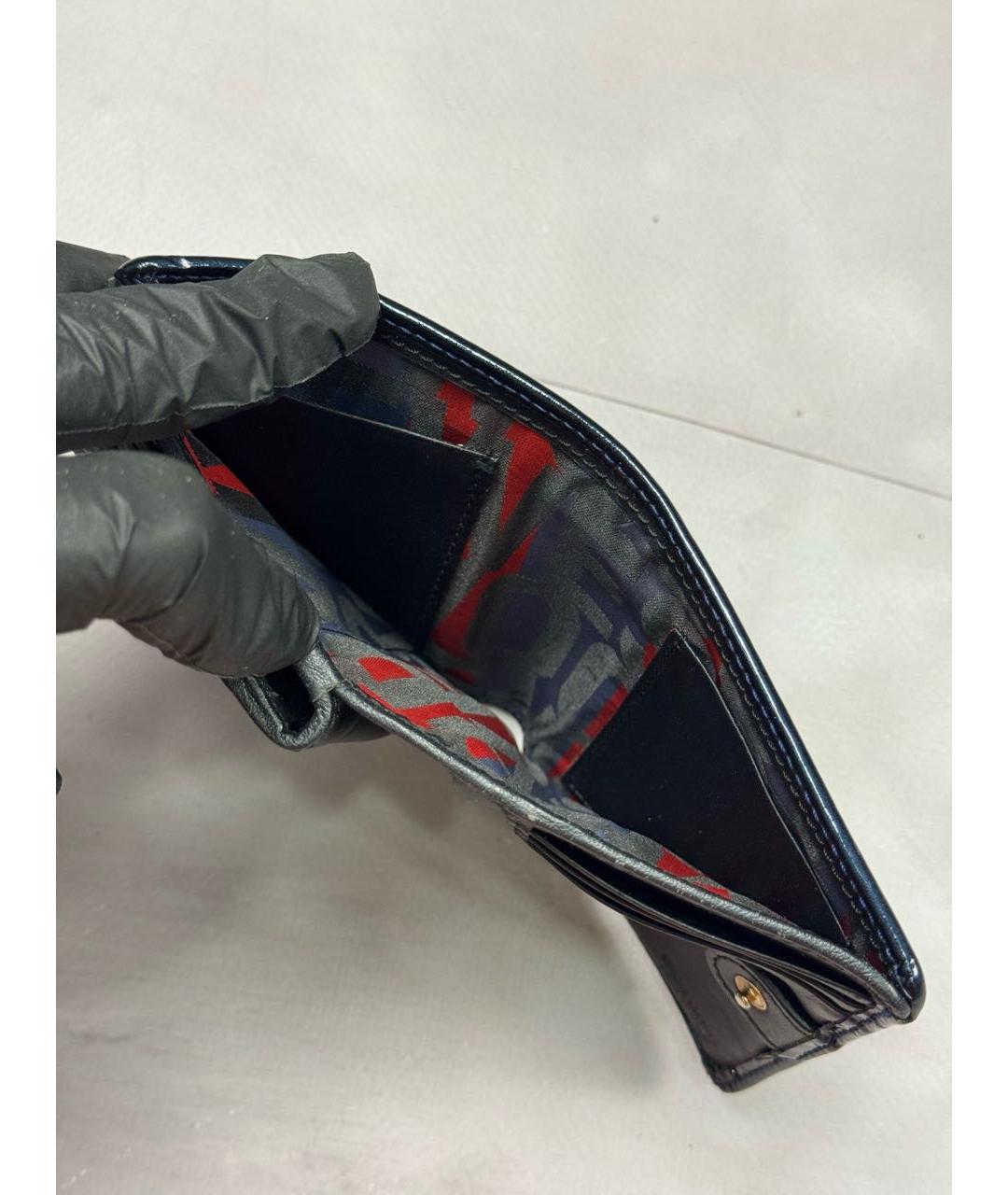 VIVIENNE WESTWOOD Синий кошелек из лакированной кожи, фото 7