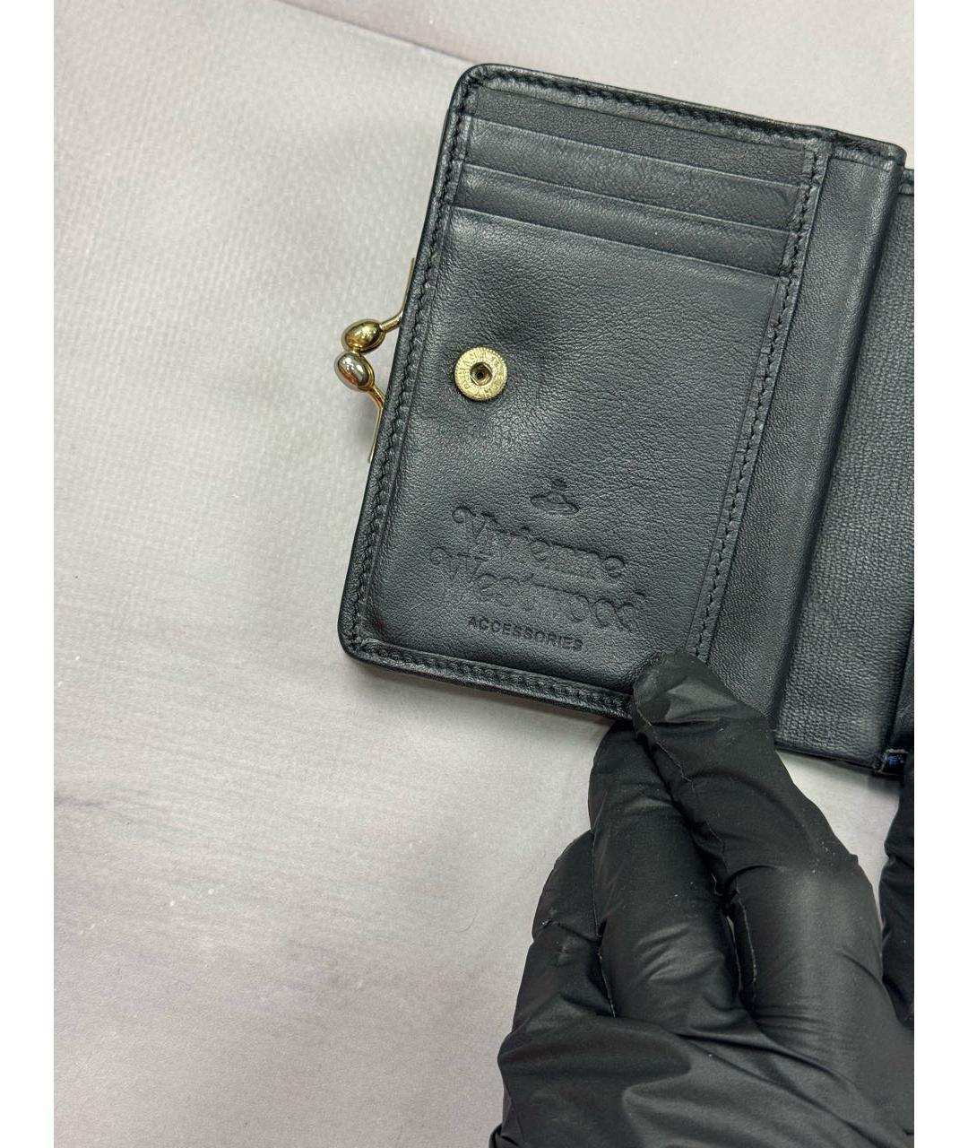 VIVIENNE WESTWOOD Синий кошелек из лакированной кожи, фото 6