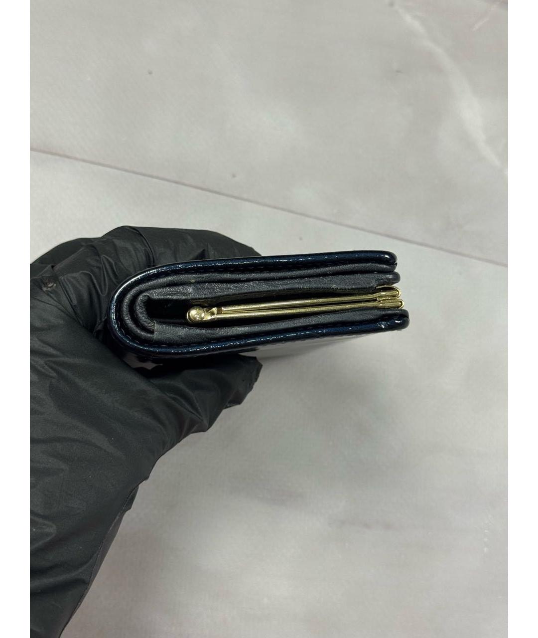 VIVIENNE WESTWOOD Синий кошелек из лакированной кожи, фото 4