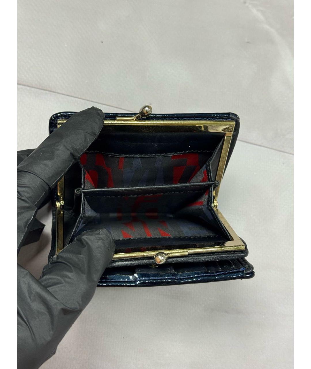 VIVIENNE WESTWOOD Синий кошелек из лакированной кожи, фото 8