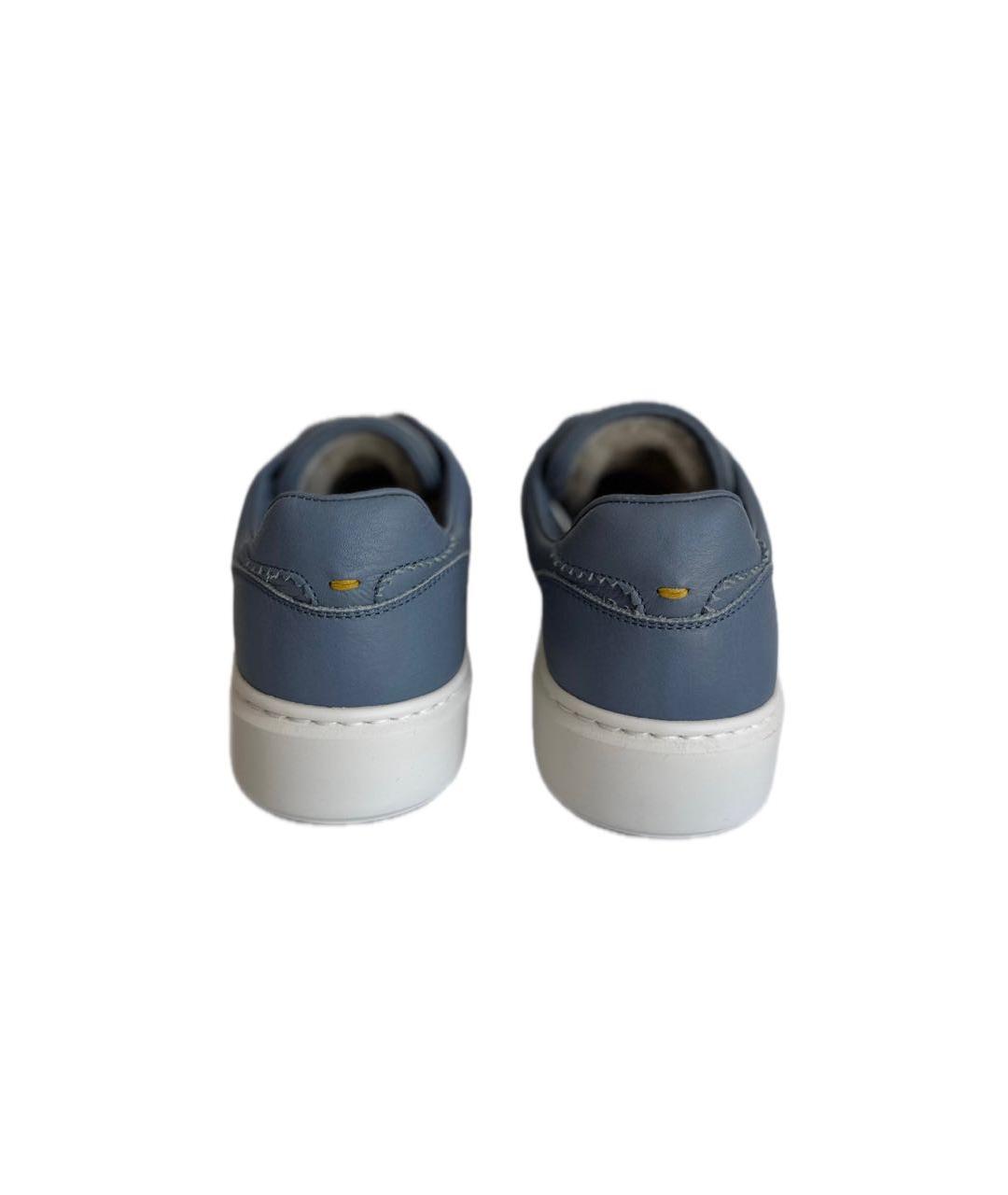 DOUCAL'S Синие кожаные кроссовки, фото 4
