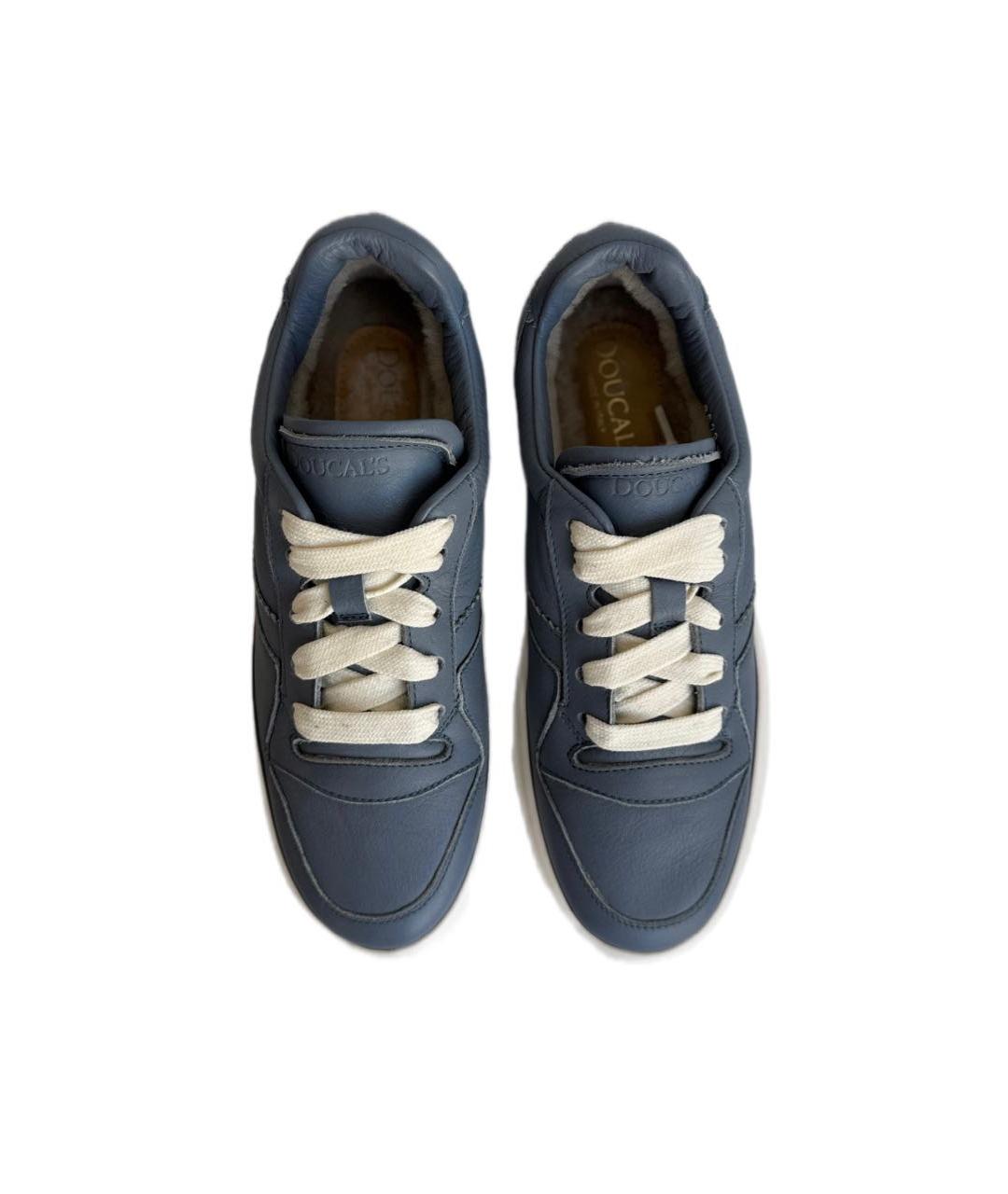 DOUCAL'S Синие кожаные кроссовки, фото 3