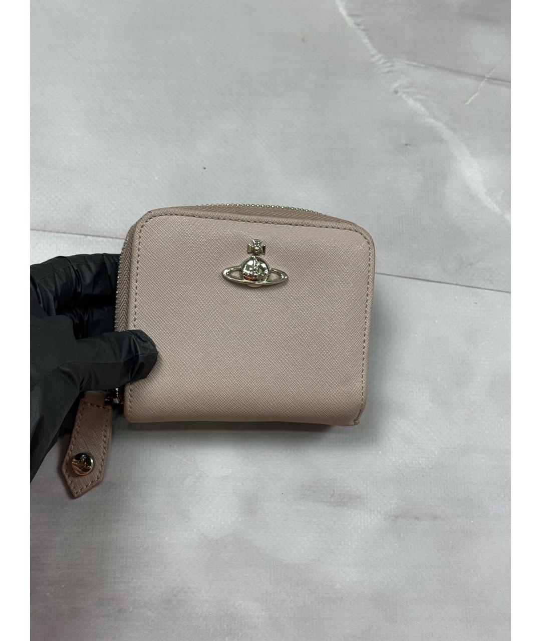 VIVIENNE WESTWOOD Коралловый кожаный кошелек, фото 2