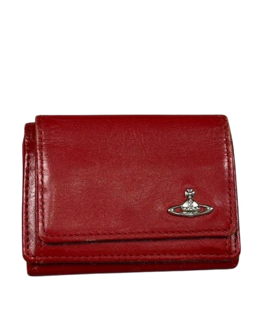 VIVIENNE WESTWOOD Красный кожаный кошелек, фото 1