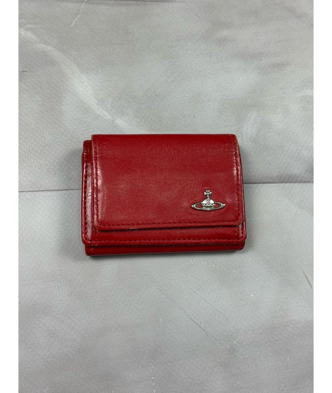 VIVIENNE WESTWOOD Красный кожаный кошелек, фото 9