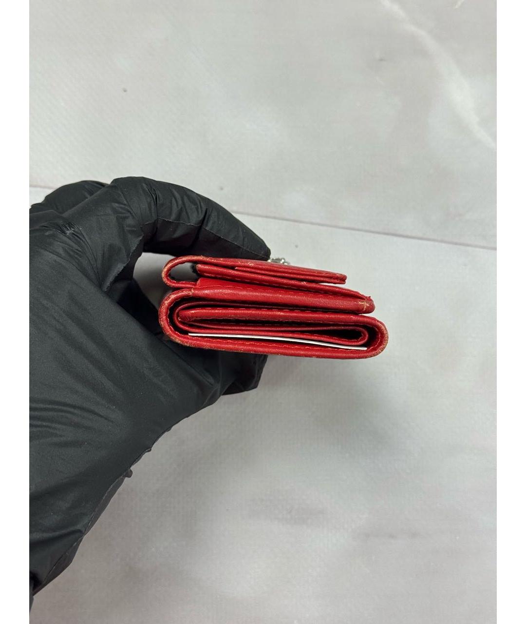 VIVIENNE WESTWOOD Красный кожаный кошелек, фото 4