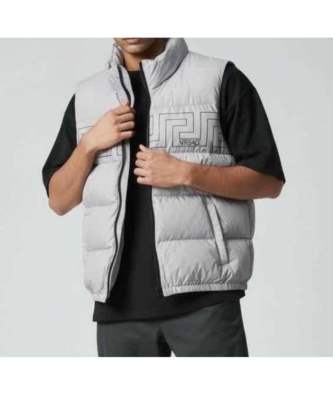VERSACE Серый полиэстеровый жилет, фото 3