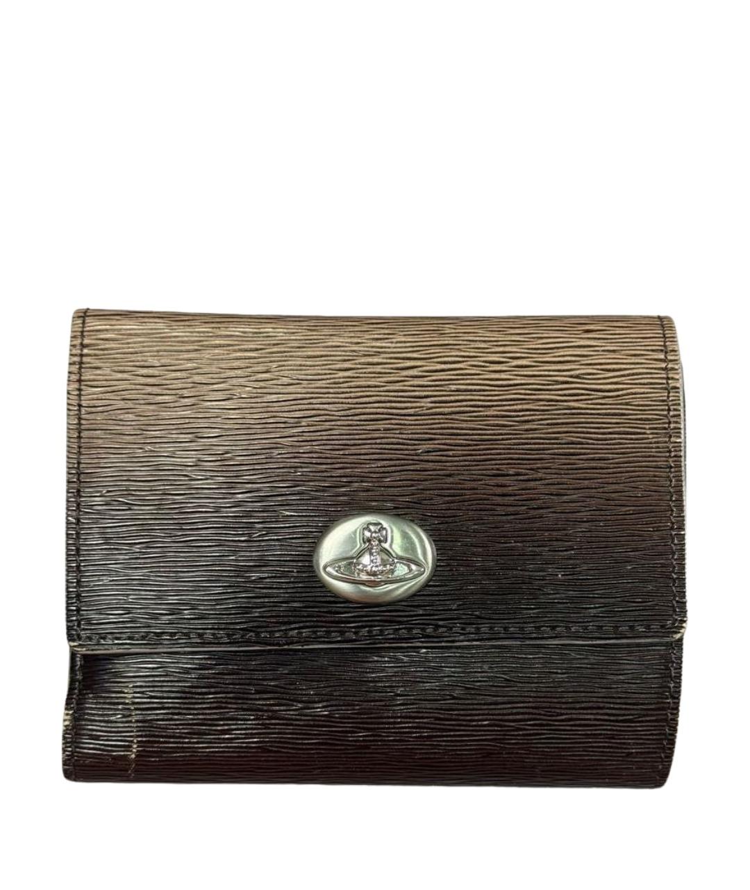 VIVIENNE WESTWOOD Коричневый кожаный кошелек, фото 1