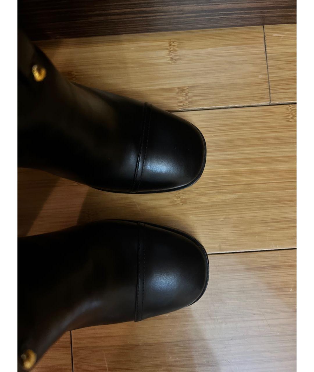 SAINT LAURENT Черные кожаные ботильоны, фото 3