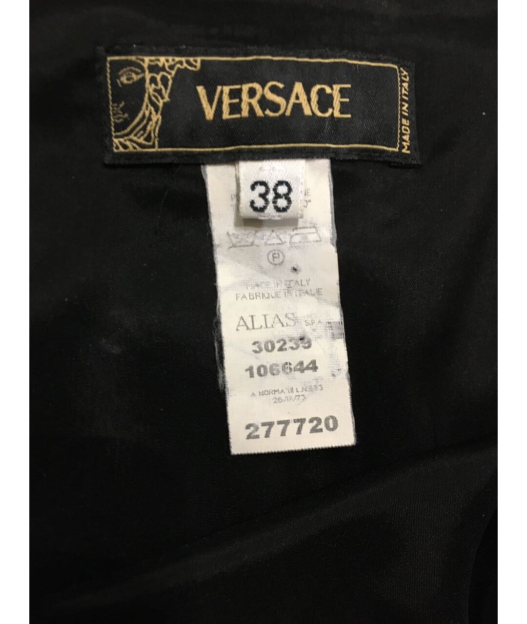 VERSACE Черная шерстяная юбка миди, фото 3