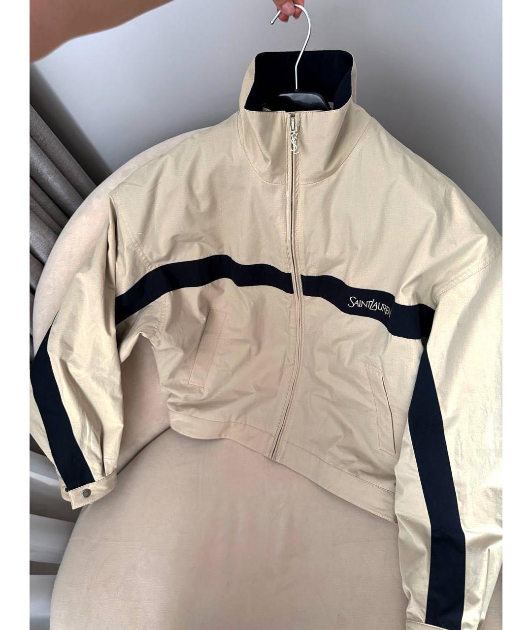 SAINT LAURENT Бежевая куртка, фото 2