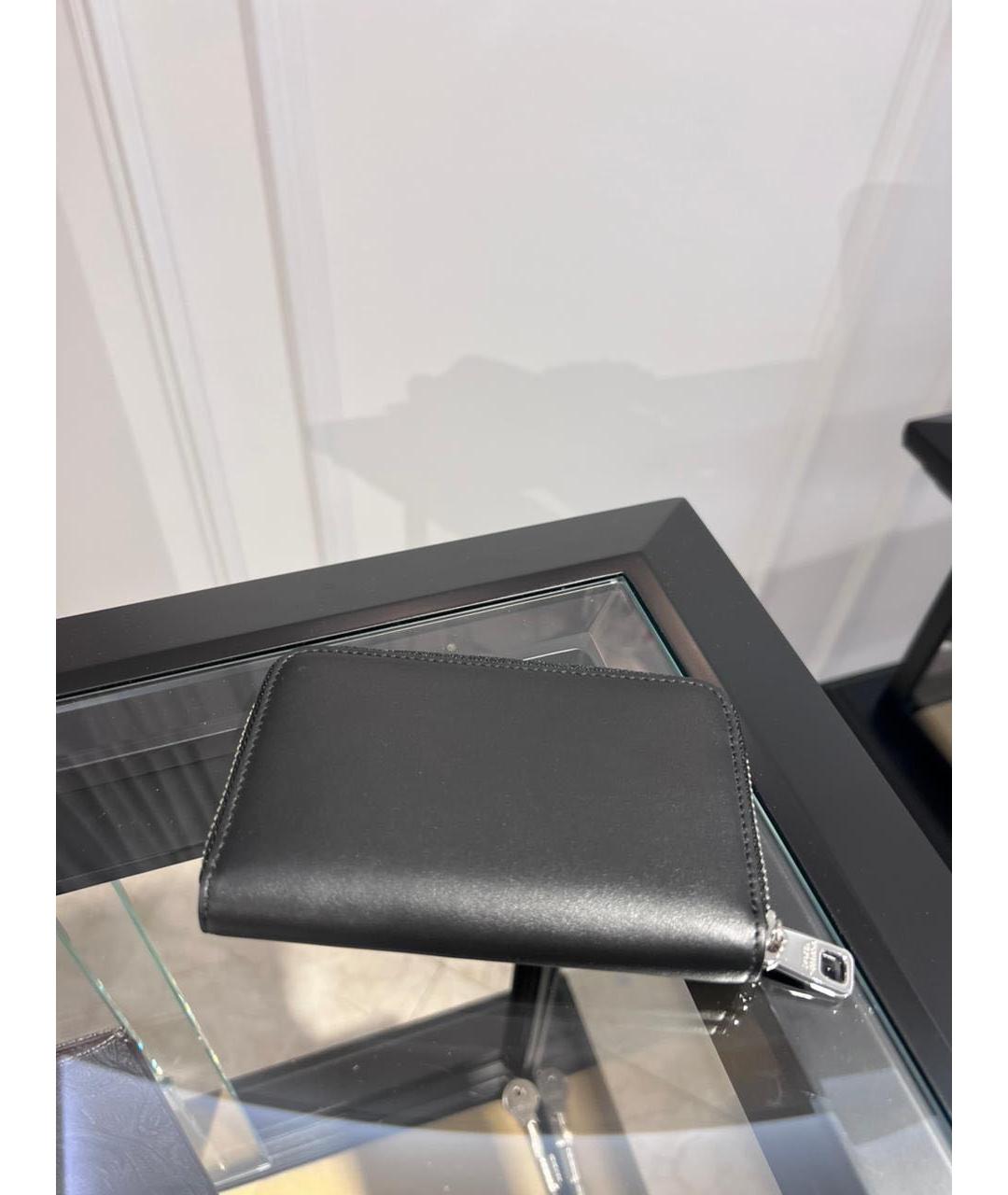 DOLCE&GABBANA Черный кожаный кошелек, фото 2