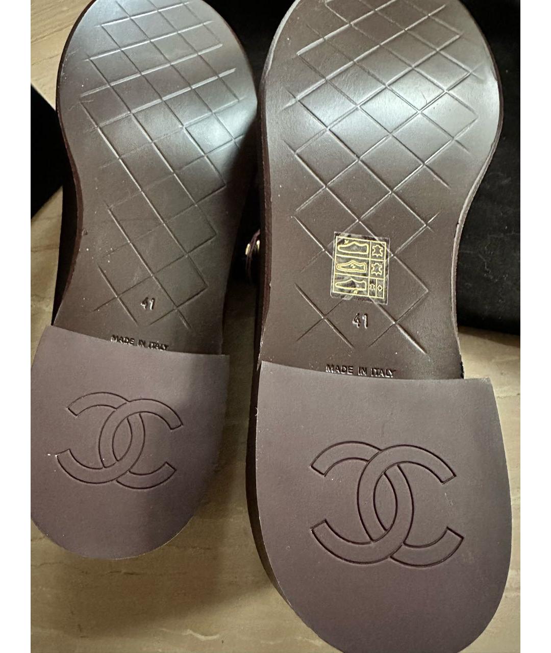 CHANEL Коричневые кожаные туфли, фото 6