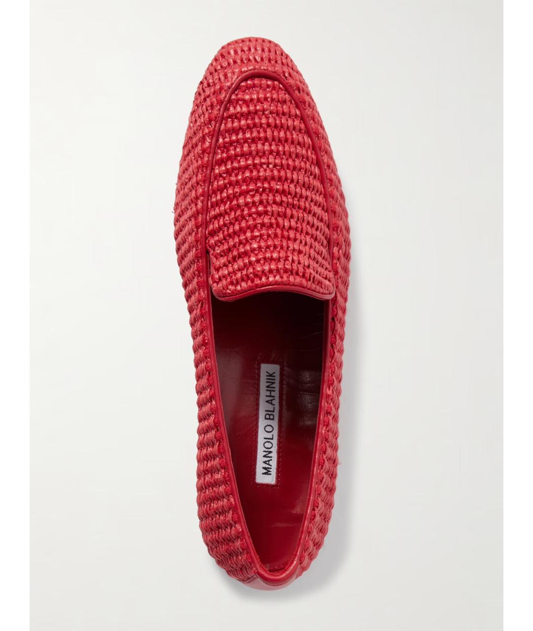 MANOLO BLAHNIK Красные лоферы, фото 3