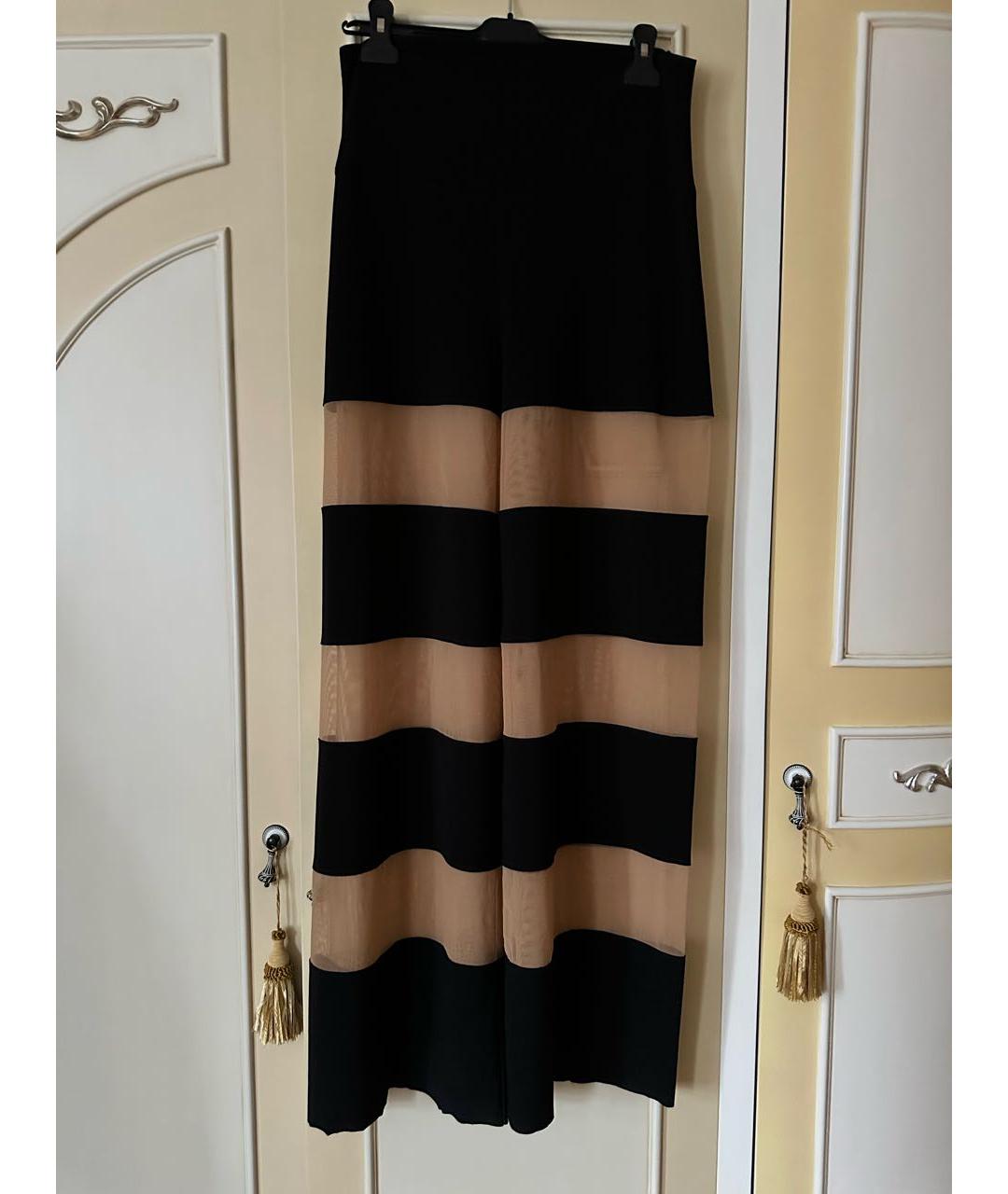 NORMA KAMALI Черные полиэстеровые брюки широкие, фото 6