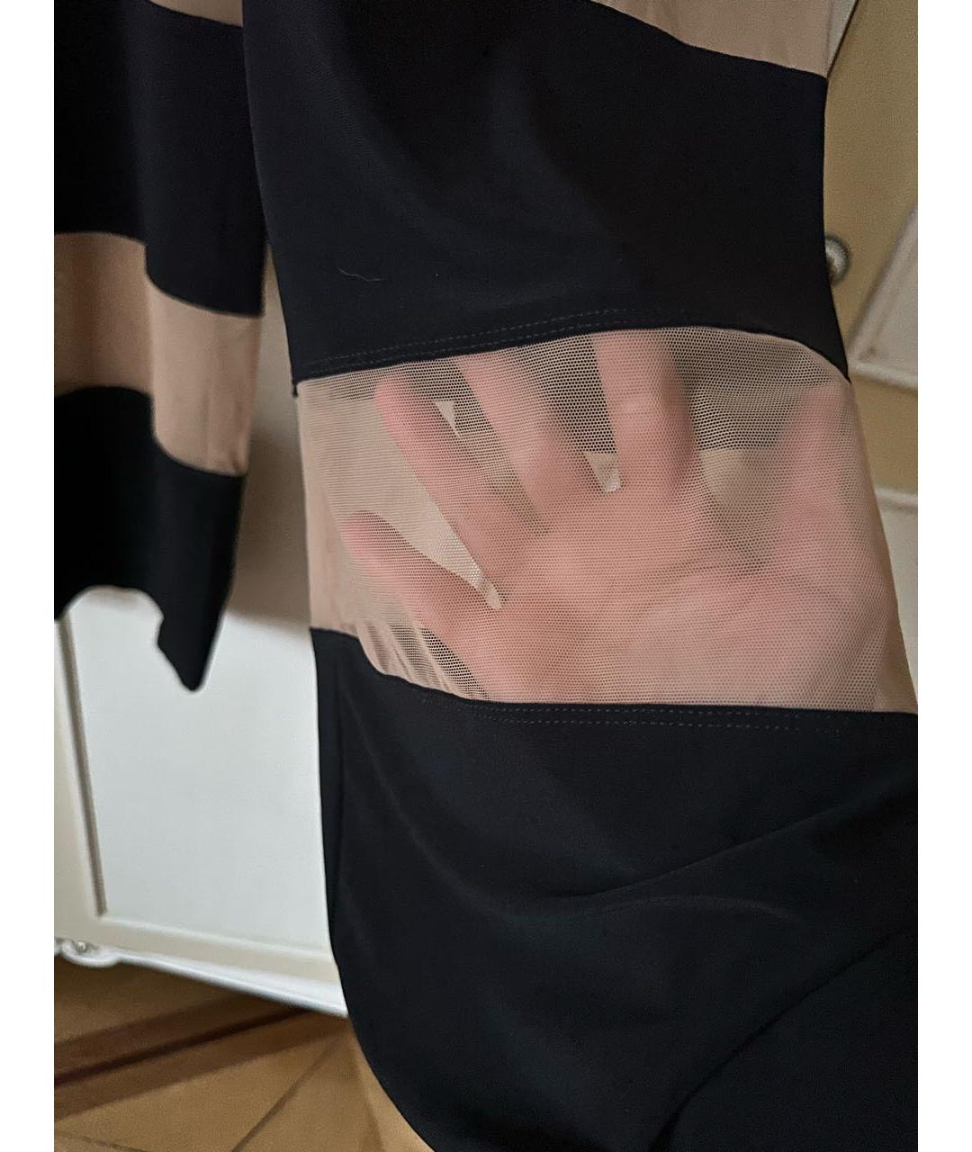 NORMA KAMALI Черные полиэстеровые брюки широкие, фото 3