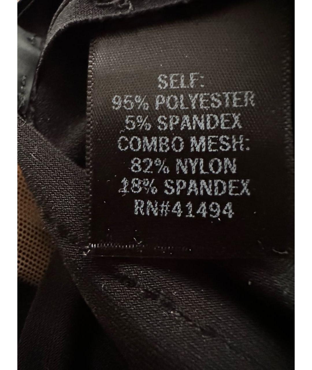 NORMA KAMALI Черные полиэстеровые брюки широкие, фото 5