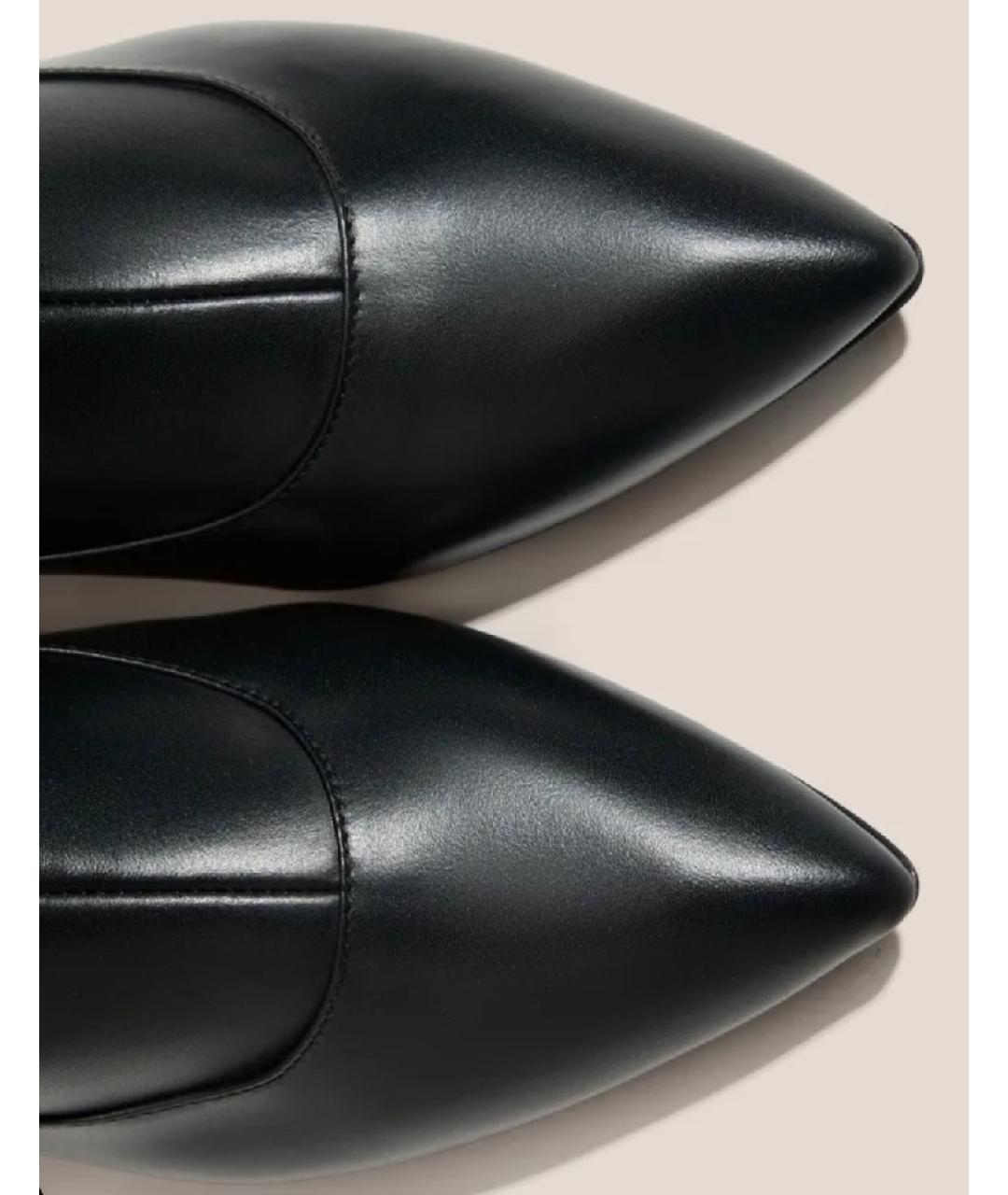 LOVE MOSCHINO Черные кожаные ботильоны, фото 3