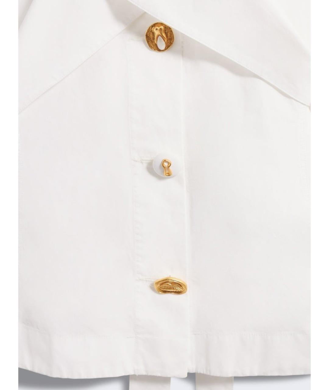 SCHIAPARELLI Белая хлопковая блузы, фото 4