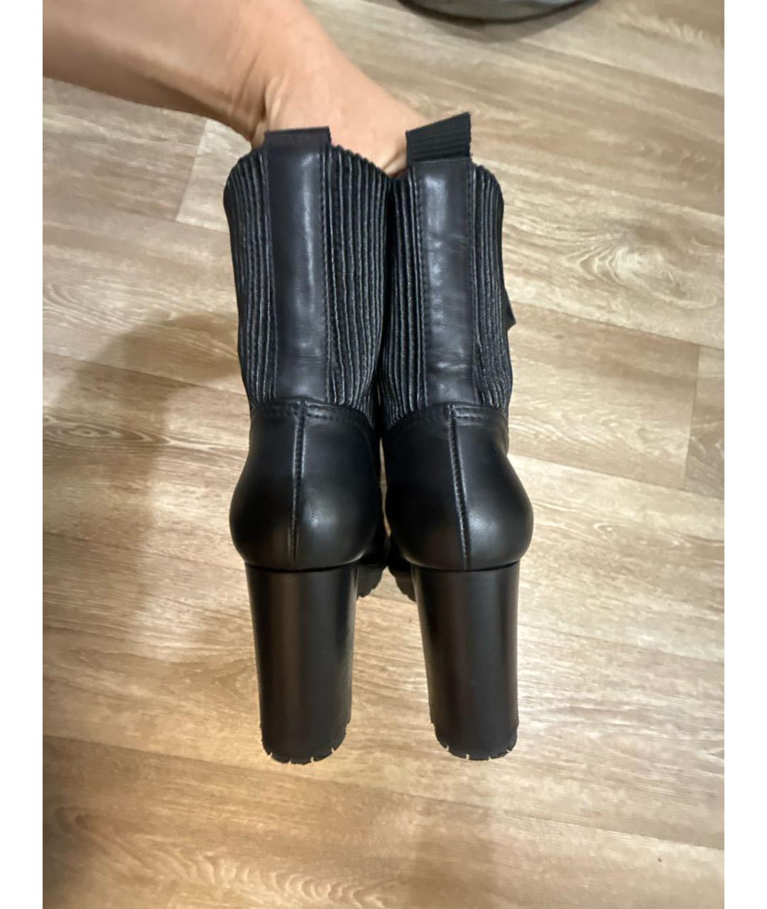 GIANVITO ROSSI Черные кожаные ботильоны, фото 4